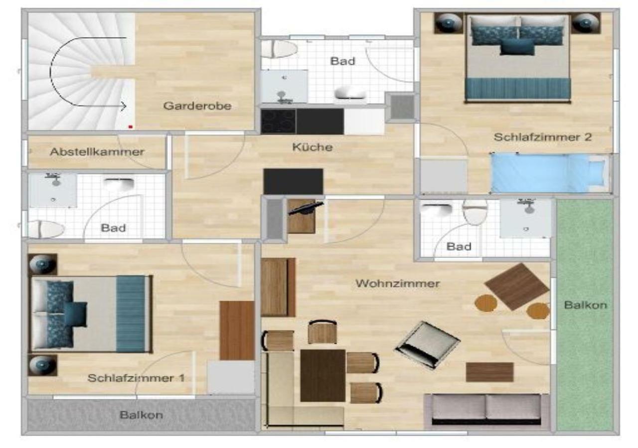 קאונרטל Haus Am Rechten Fleck מראה חיצוני תמונה